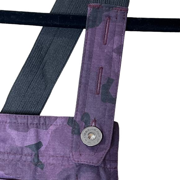 New Obermeyer Malta Bib Overalls Purple Magnetic Camo Women 2 NWOT Snow Wear - Picture 7 of 14
